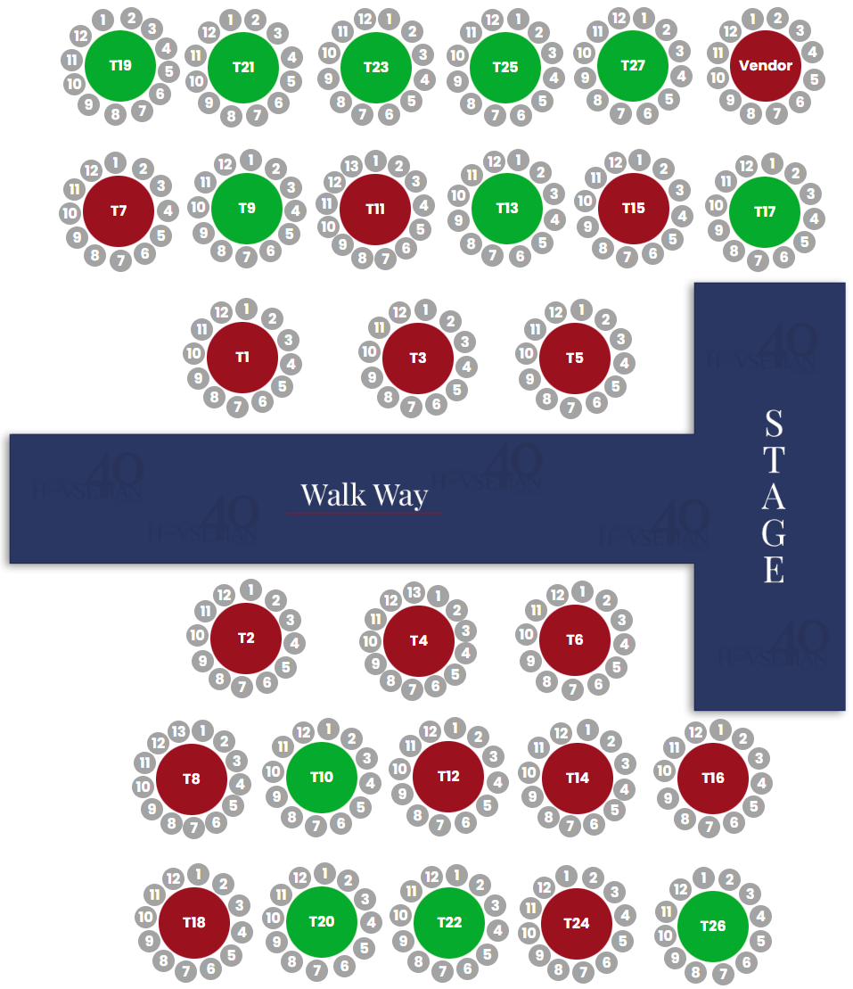 Seating Chart 40th Anniversary Gala – HOVSEPIANEVENTS